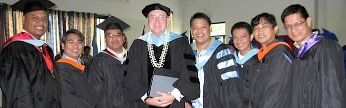 With COM-FSM President and co-faculty during 2012 convocation