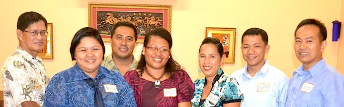 With COM-FSM President and co-faculty during 2012 convocation